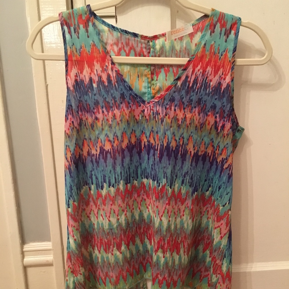 Super cute multicolored sleeveless top